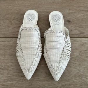 Vince Camuto - White Woven Mules | Size 6.5